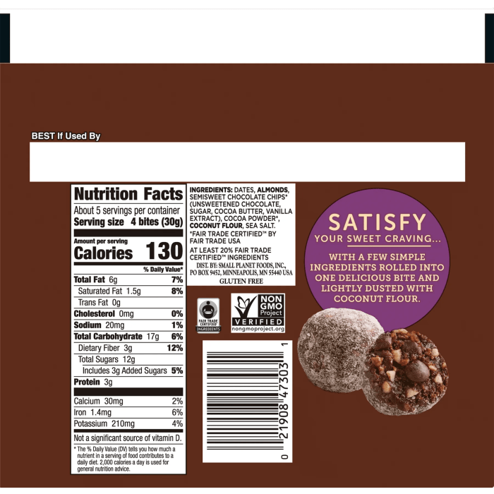 Mini lara bars nutrition facts