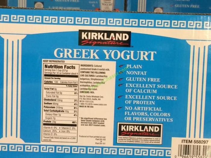 Yogurt greek kirkland nonfat signature costco ounce tubs related