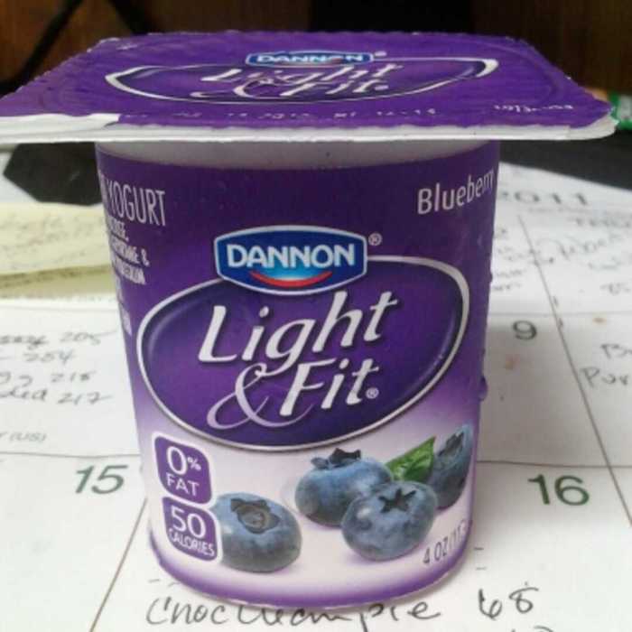 Light and fit blueberry yogurt nutrition facts