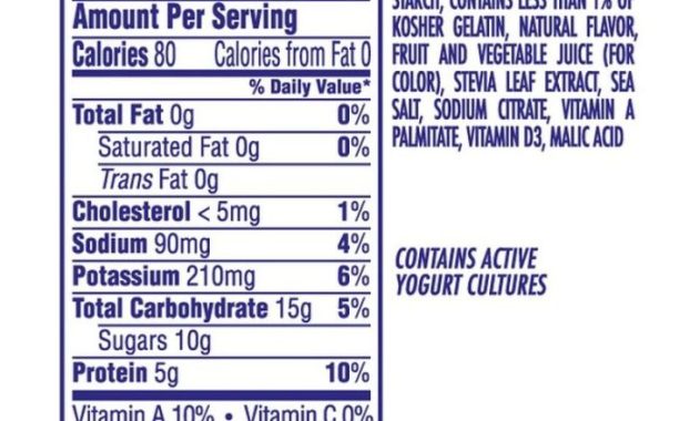 Light and fit blueberry yogurt nutrition facts